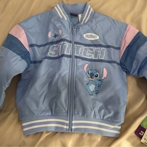 Disney Blue and Pink Stitch Kids Puffer Jacket